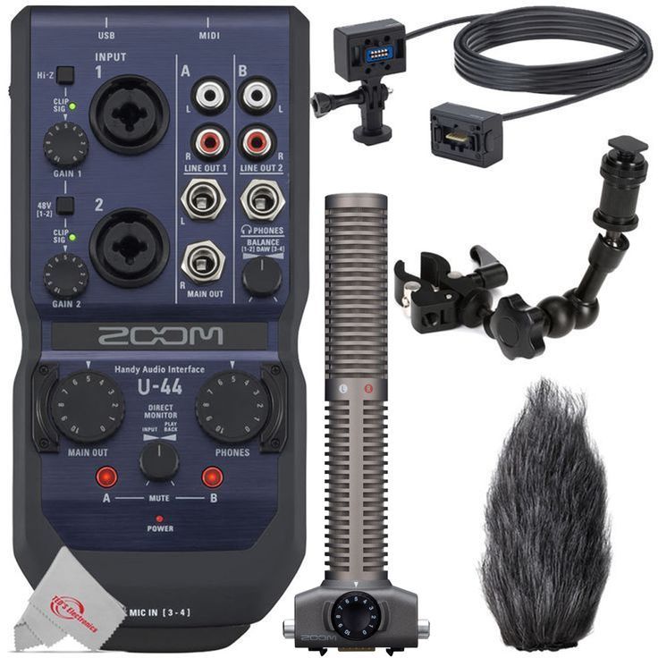 Zoom U-44 Portable 4x4 USB Handy Audio / MIDI Interface + Zoom SSH