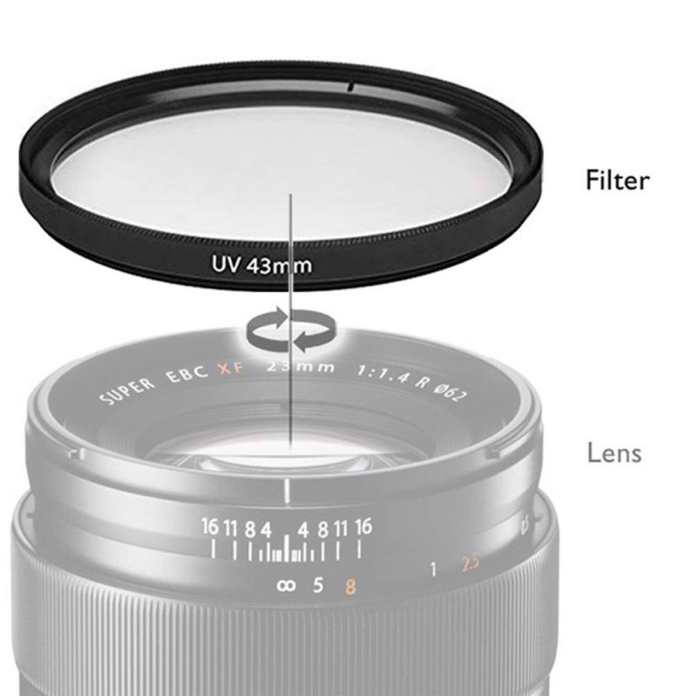 43mm Ultra Slim MC UV Lens Filter for Fuji Fujifilm XF 23mm f/2 XF 35mm f/2 R WR