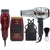 Wahl 8110 Professional 5-Star Balding Clipper - Red with 5-Star Barber Hair Dryer #05054 and 5-Star Rechargeable Shaver/Shaper #8061-100 Bundle