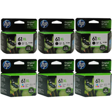 3 Packs  HP 61XL Black Ink Cartridge CH563WA + 3x HP 61XL High Yield Tri-color CH564WA Original Ink Cartridge