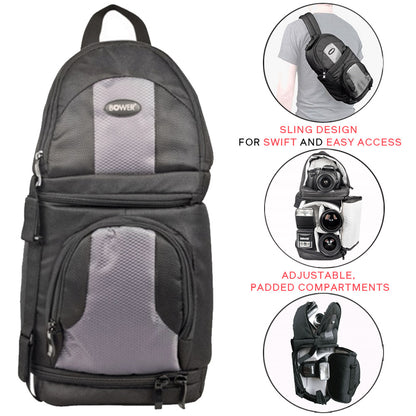 Nikon Z30 Mirrorless Camera with 16-50mm and 50-250mm Lenses (Black) + DSLR Sling Backpack + Professional Tripod