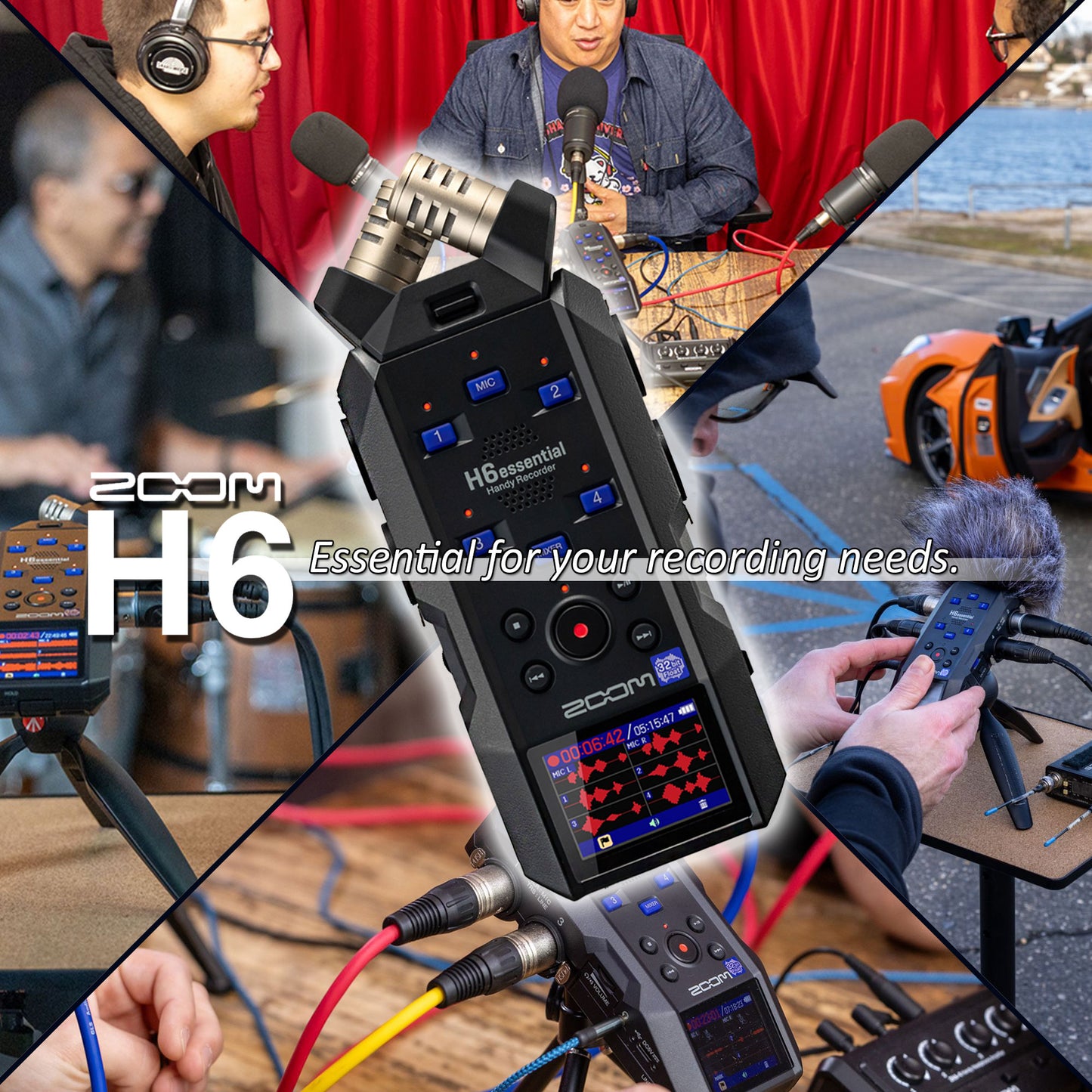 Zoom H6essential 6-Track 32-Bit Float Portable Audio Recorder