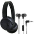 JBL Tune 660NC Noise-Canceling Wireless On-Ear Headphones (Black) with JBL C50HI In-Ear Headphones Black