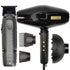 BaBylissPRO BLACKFX High-Performance Turbo Dryer + FXONE LO-PROFX Trimmer #FX729 Set