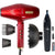 BaByliss Pro Influencer Collection REDFX Dryer - Hawk the Barber Prodigy Red #FXBDR1 with Philips Norelco Ultimate Comfort Nose Trimmer NT1605/60