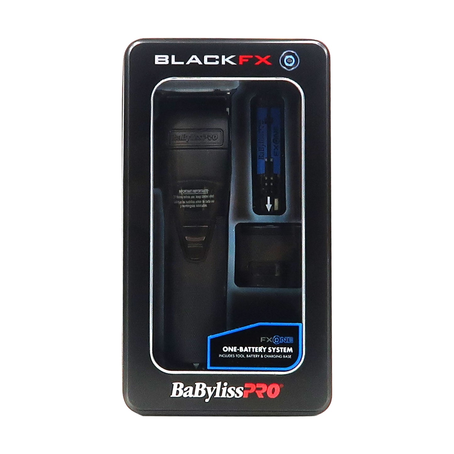 BaByliss Pro FXONE BLACKFX Interchangeable-Battery Trimmer #FX799MB with Interchangeable-Battery Clipper #FX899MB and Interchangeable-Battery Shaver #FX79FSMB