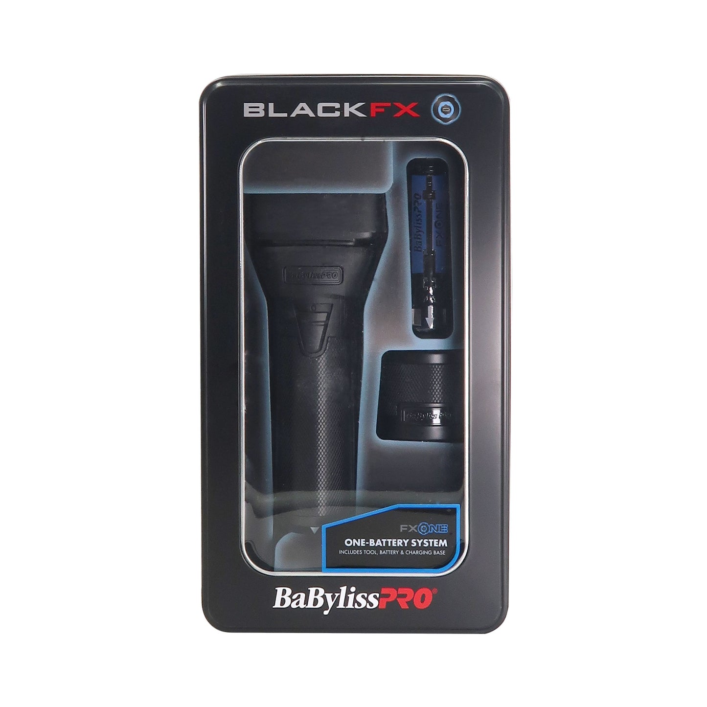 BaByliss Pro FXONE BLACKFX Interchangeable-Battery Trimmer #FX799MB with Interchangeable-Battery Clipper #FX899MB and Interchangeable-Battery Shaver #FX79FSMB