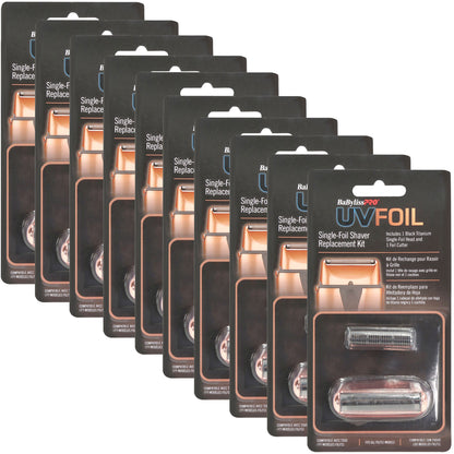 BaByliss Pro UVFOIL Single-Foil Shaver Replacement Kit [Single-Foil & Cutters] - Rose Gold #FXLRF1RG - 10 Units