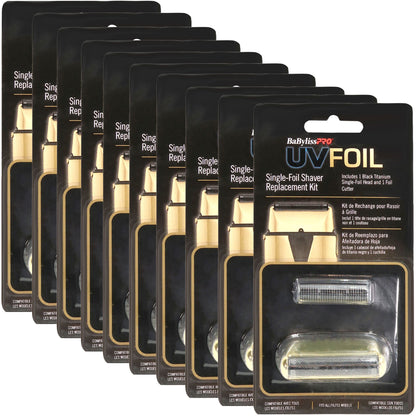 BaByliss Pro UVFOIL Single-Foil Shaver Replacement Kit [Single-Foil & Cutters] - Gold #FXLRF1G - 10 Units