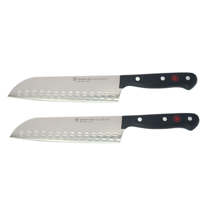 Wusthof Gourmet 7" Hollow Edge Santoku Knife - 2 Units