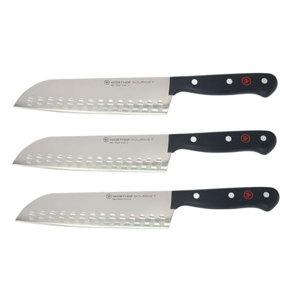 Wusthof Gourmet 7" Hollow Edge Santoku Knife - 3 Units