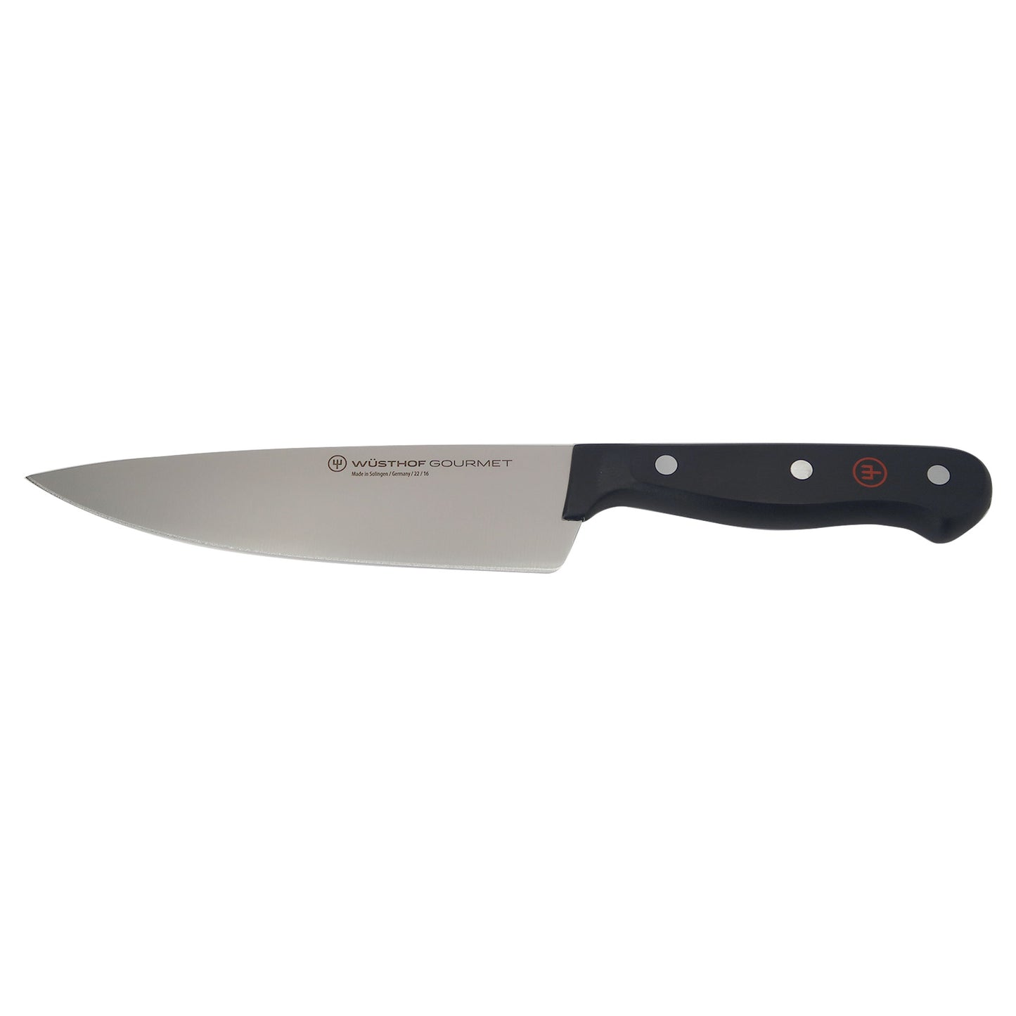 Wusthof Gourmet 7" Hollow Edge Santoku Knife Black with Wusthof Gourmet 6" Chef's Knife