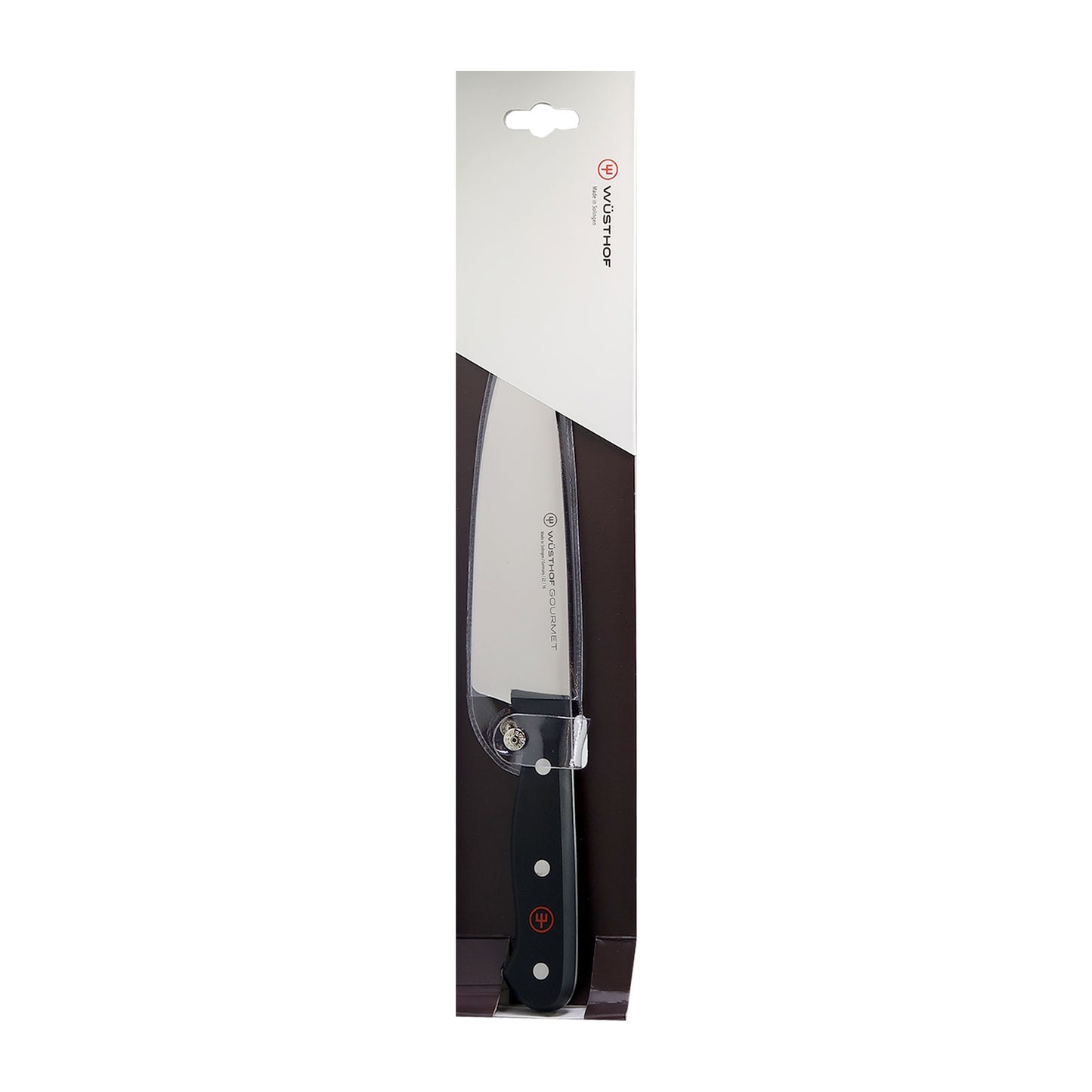 Wusthof Gourmet 7" Hollow Edge Santoku Knife Black with Wusthof Gourmet 6" Chef's Knife