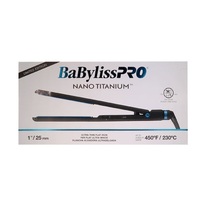 BaByliss Pro LIMITED EDITON Nano Titanium Ultra-Thin 1" Flat Iron BNTMB4072TUC with BaByliss Pro LIMITED EDITON Nano Titanium 1-1/2" Ultra-Thin Flat Iron BNTMB4073TUC