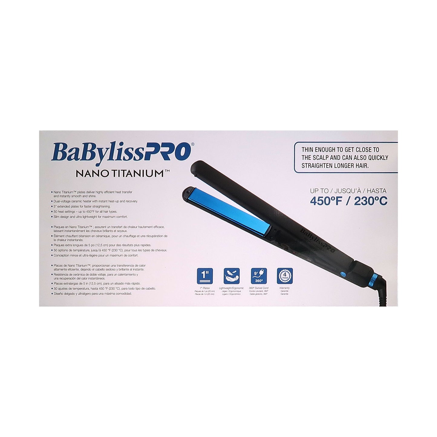 BaByliss Pro LIMITED EDITON Nano Titanium Ultra-Thin 1" Flat Iron BNTMB4072TUC with BaByliss Pro LIMITED EDITON Nano Titanium 1-1/2" Ultra-Thin Flat Iron BNTMB4073TUC