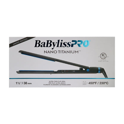 BaByliss Pro LIMITED EDITON Nano Titanium Ultra-Thin 1" Flat Iron BNTMB4072TUC with BaByliss Pro LIMITED EDITON Nano Titanium 1-1/2" Ultra-Thin Flat Iron BNTMB4073TUC