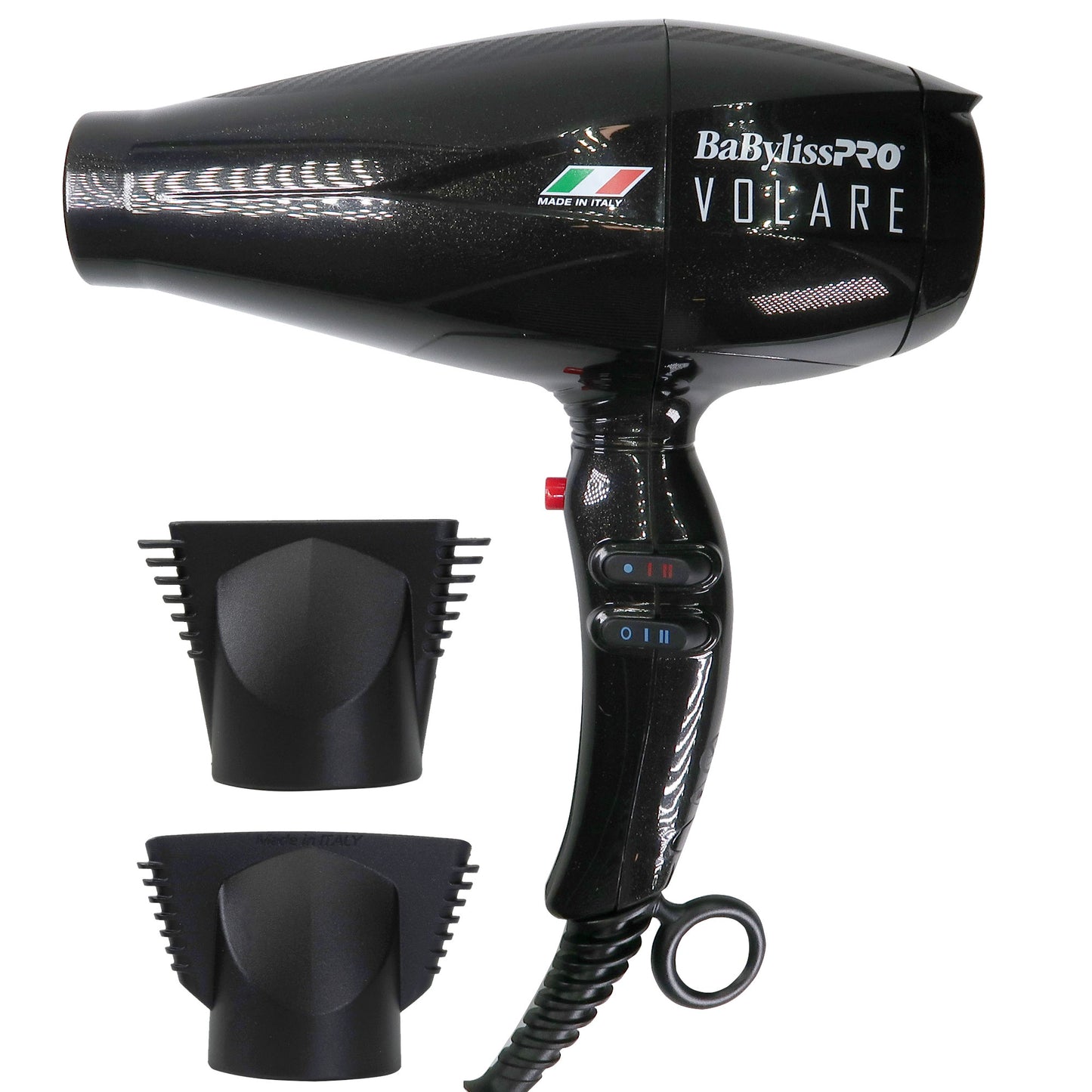 BaByliss Pro Volare Nano Titanium Hair Dryer BVOL1 with Nano Titanium Ultra-Thin 1" Flat Iron BNTMB4072TUC + Apron + Texturizing Comb