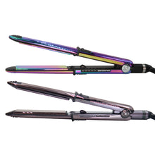 BaByliss Pro LIMITED EDITION Nano Titanium Prima 3100 1'' Ultra-Thin Flat Iron Iridescent with LIMITED EDITION Nano Titanium Prima 3000 1¼" Flat Iron Midnight Purple