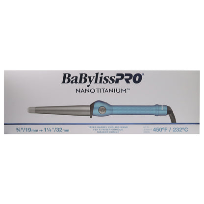 BaByliss Pro LIMITED EDITION Nano Titanium Prima 3100 1'' Ultra-Thin Flat Iron Iridescent BNTRB3100TUC with Nano Titanium Conicurl Iron 1¼ - ¾" BNT125TB