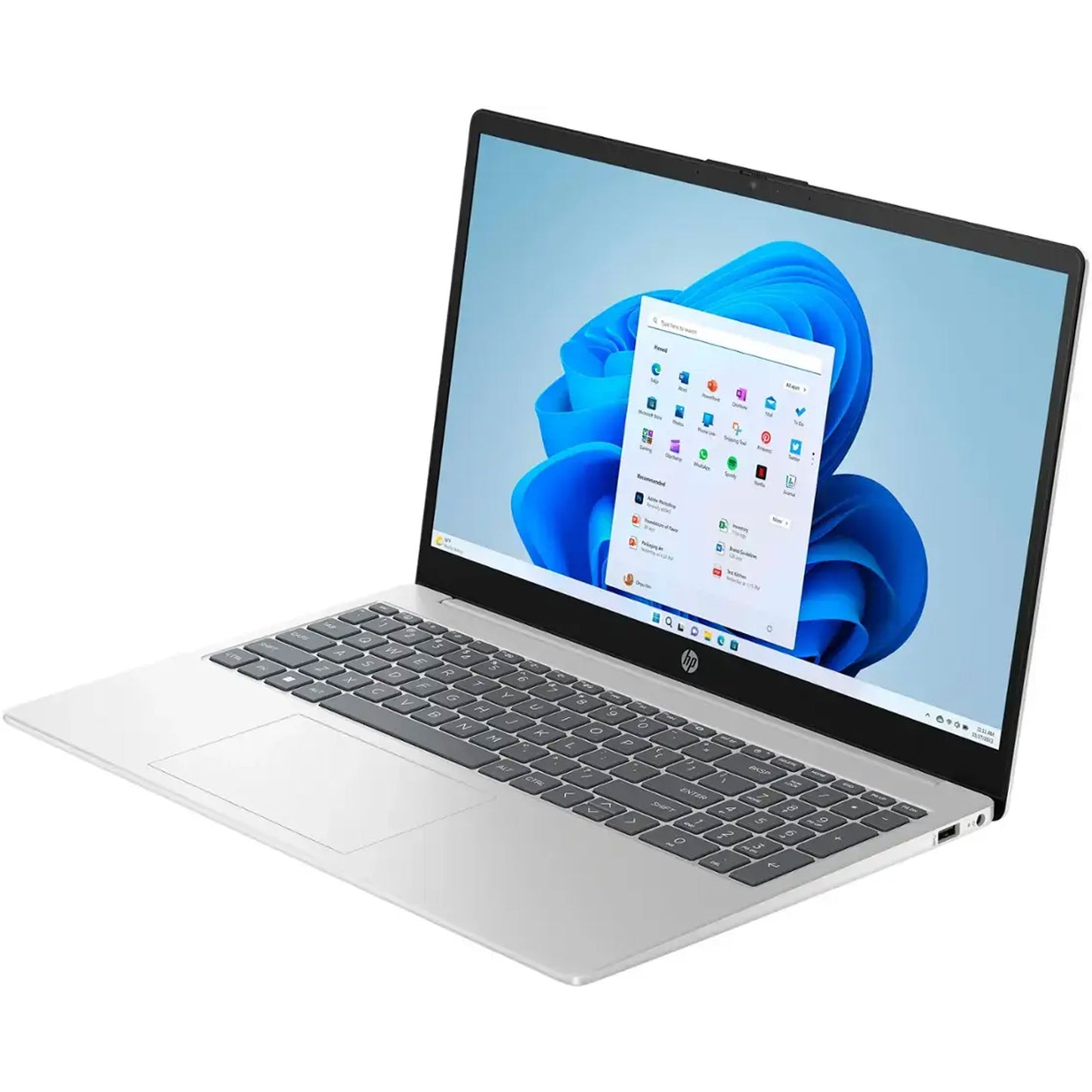 HP 15.6" Touch-Screen Laptop, Intel Core i5, 8GB Memory, 512GB SSD (NaSilver) with 10FT USB 2.0 480MBPS Type A Male To B Male Cable and HDMI Cable