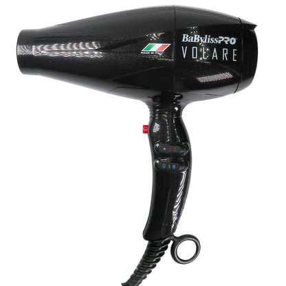 BaByliss Pro Volare Nano Titanium Professional Quality Italian Performance Hair Dryer 2000-Watt Blow Dryer (Black) #BVOL1 + Accessory Bundle