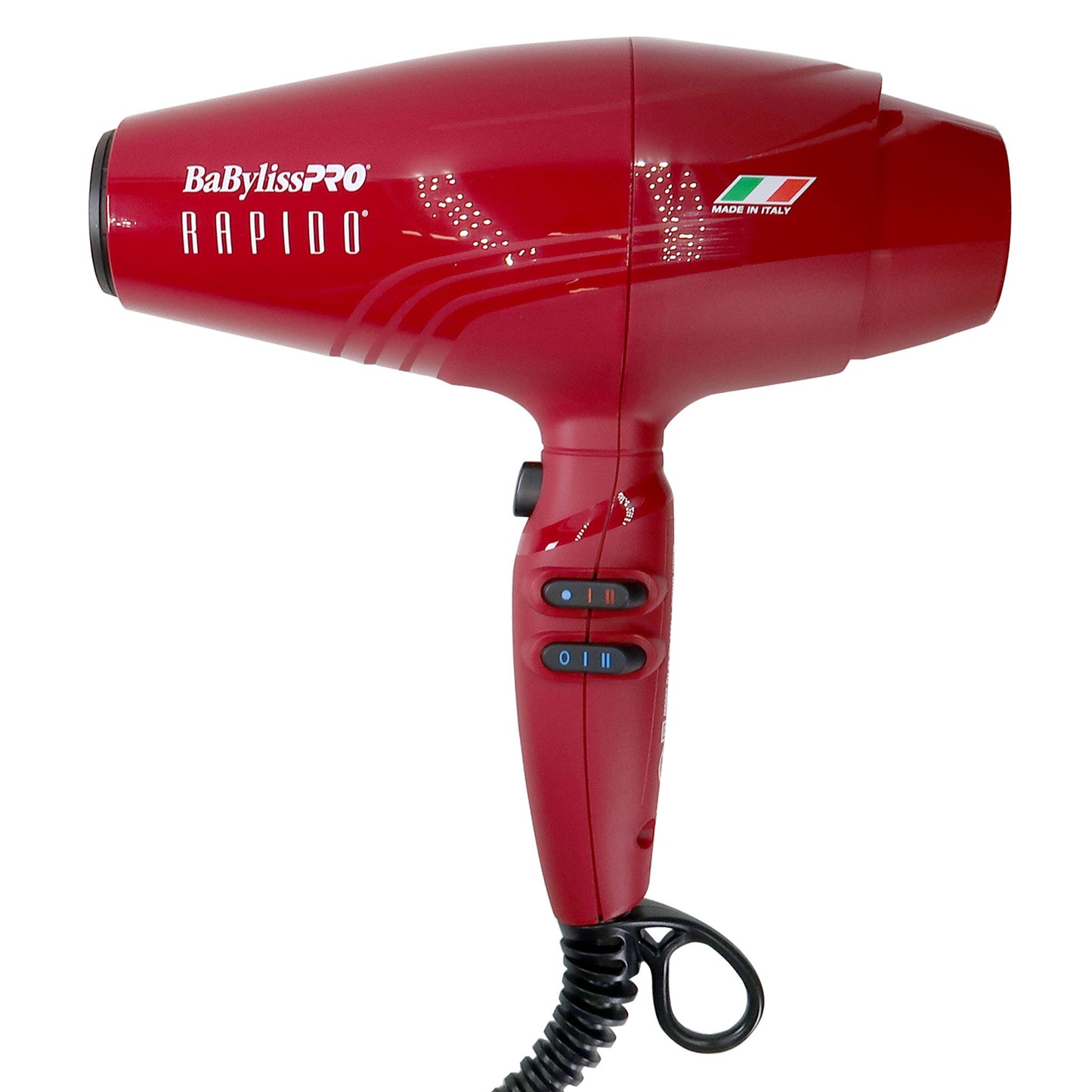 BaByliss Pro Rapido Nano Titanium Italian Performance Hair Dryer (Red) BRRAP1 with BaByliss Pro Texturizing Comb