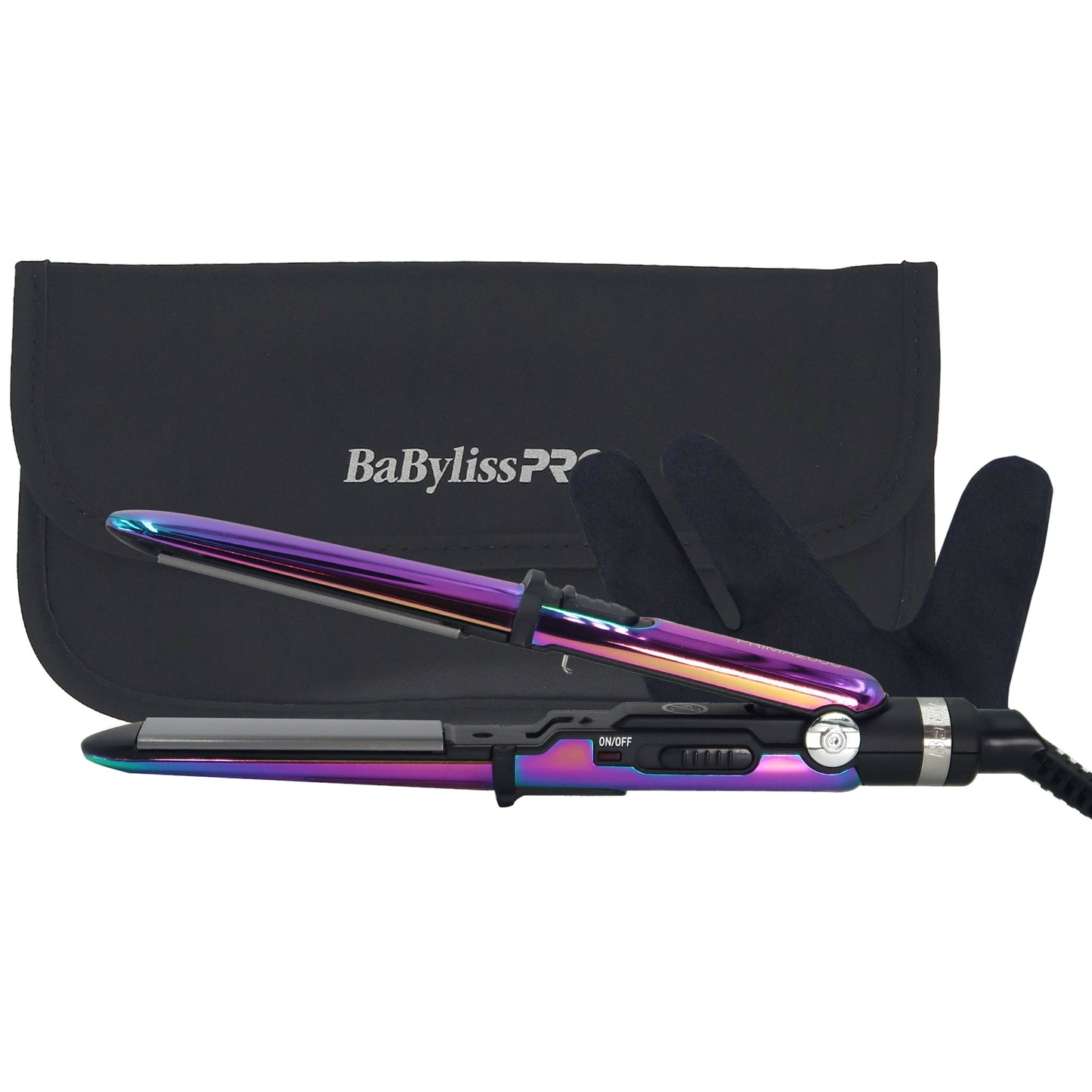 BaByliss Pro LIMITED EDITION Nano Titanium Prima 3000 Flat Iron 1¼" BNTP3000TUC with Nano Titanium 1" Compact Curling Wand BNTMWUC and Prima2000 3/4"  Mini Flat