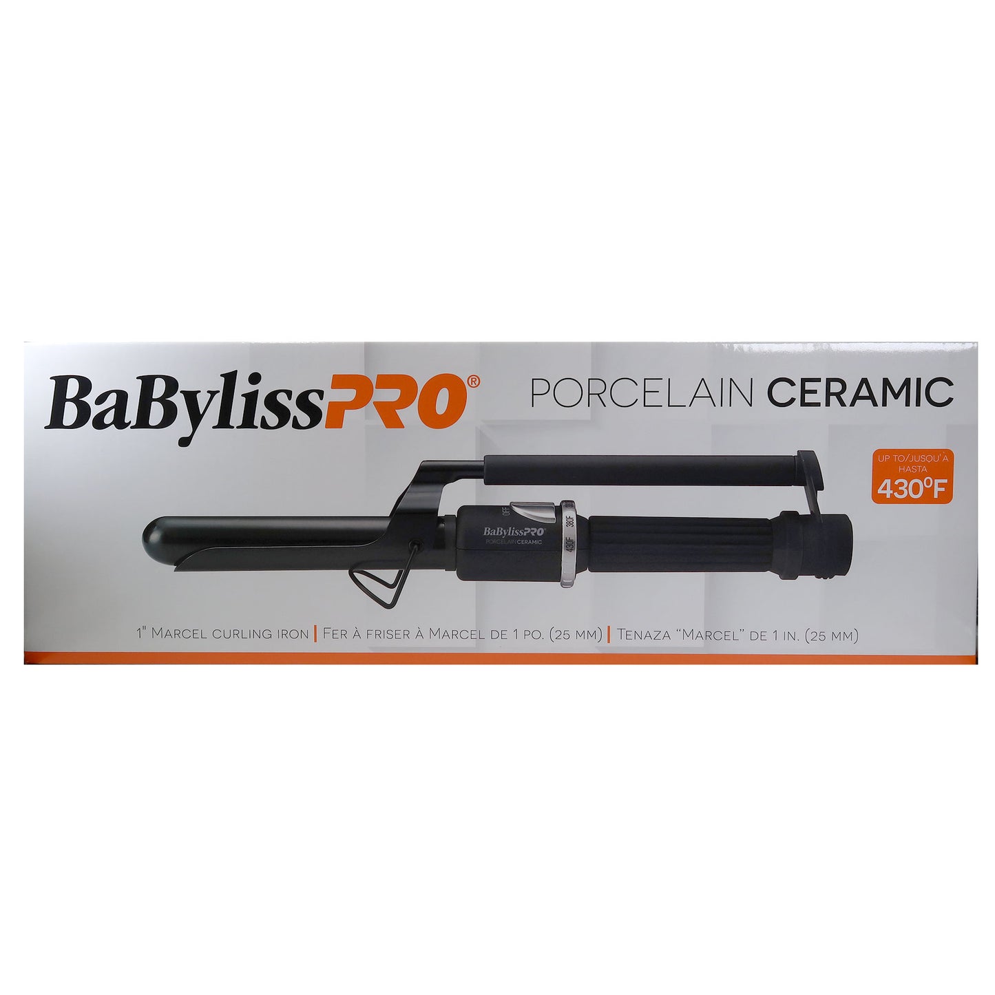 BaBylissPRO Porcelain Ceramic Marcel 1" Curling Iron BP100MUC with BaByliss Pro Nano Titanium Prima2000 3/4" Mini Flat / Curling Iron Iridescent #BNTBRB2000UC