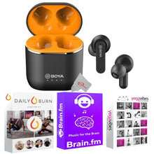 Boya BY-AP4 True Wireless Stereo Semi-In-Ear Earbuds with Charging Case + Fitness Software Suite