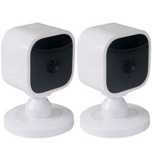 2x Blink Mini Compact Indoor Plug-In Smart Security Camera Works With Alexa – 2 Cameras (White)