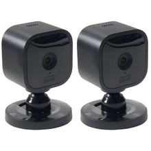 2x Blink Mini Compact Indoor Plug-In Smart Security Camera 1080p Video Night Vision (Black)