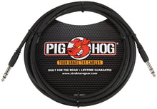 Pig Hog 10ft 1/4" TRS - 1/4" TRS Cable - 10 Units