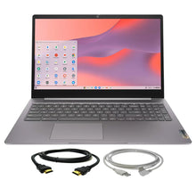 Lenovo IdeaPad 3i Chromebook 15.6" FHD Intel Celeron Laptop - 4GB Memory with 64GB eMMC Storage (Artic Grey) with USB 2.0 Type A Male To B Male Cable and 6ft HDMI Ethernet Cable