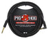 Pig Hog Black Woven Tour Grade Instrument Cable 1/4" to 1/4" Right Angle 10ft , PCH10BKR