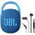 JBL Clip 4 Eco Ultra-Portable Waterproof Bluetooth Speaker (Ocean Blue) with JBL T110 in Ear Headphones