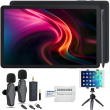 Samsung 10.4" Galaxy Tab S6 Lite Tablet with Stylus (Wi-Fi, Oxford Gray) + Vidpro 2-Person Wireless Lavalier Microphone Set Bundle