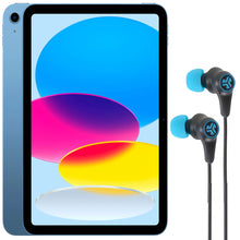 Apple 10.9" Wi-Fi Only iPad (10th Generation) 64GB Memory - Blue with JLab Play Gaming Wireless Bluetooth Earbuds - Black/Blue