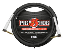 Pig Hog Tour Grade 6 ft Instrument Cable 1/4 Inch to 1/4 Inch Right Angle Connectors - PH6RR