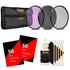 Vivitar UV CPL FLD Filter Set + Lens Cleaning Tissue + Cleaning Kit for Canon EOS, T1i, T2i, T3, T4i, T5, T5i, T6, T6i Cameras