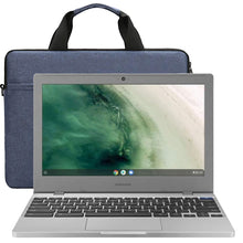 Samsung Chromebook 4 Chrome OS 11.6" HD Intel Celeron Processor N4000 Laptop (XE310XBA-K01US) Platinum Titan + Splash Proof Polyester Fiber Briefcase Laptop Bag for 15.6" Laptops