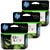 3x HP 63XL High Yield Tri-color Original Ink Cartridge - 300 Pages (F6U63AA)