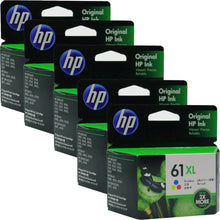 5x HP 61XL CH564WA High Yield Tri-color Original Ink Cartridge 1650 Pages