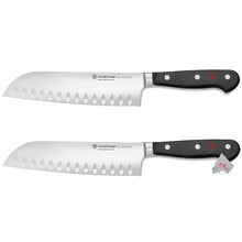 2x Wusthof Classic 7" Hollow Edge Santoku Kitchen Knife