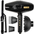 BaByliss Pro BLACKFX High-Performance Turbo Dryer with BaByliss Pro Porcelain Ceramic Marcel Curling Iron 3/4" #BP75MUC