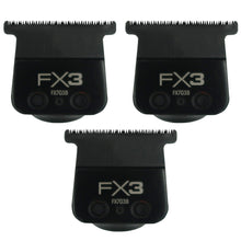 3x BaByliss Pro FX3 Titanium Carbon-Nitride Standard-Tooth Ultra-Thin Replacement T-Blade #FX703B