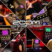 Zoom MS-80IR+ Multistomp Amplifier Modeling Pedal with Pig Hog Lil' Pigs Right Angle to Right Angle 1/4" Instrument Patch Cables and 4AA/AAA Battery Charger