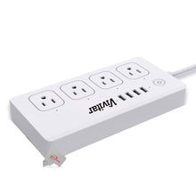 Vivitar Smart Home Smart Plug Power Strip 4 Wi-Fi Outlets + 4 USB Ports Compatible with Alexa and Google Home - No Hub Required