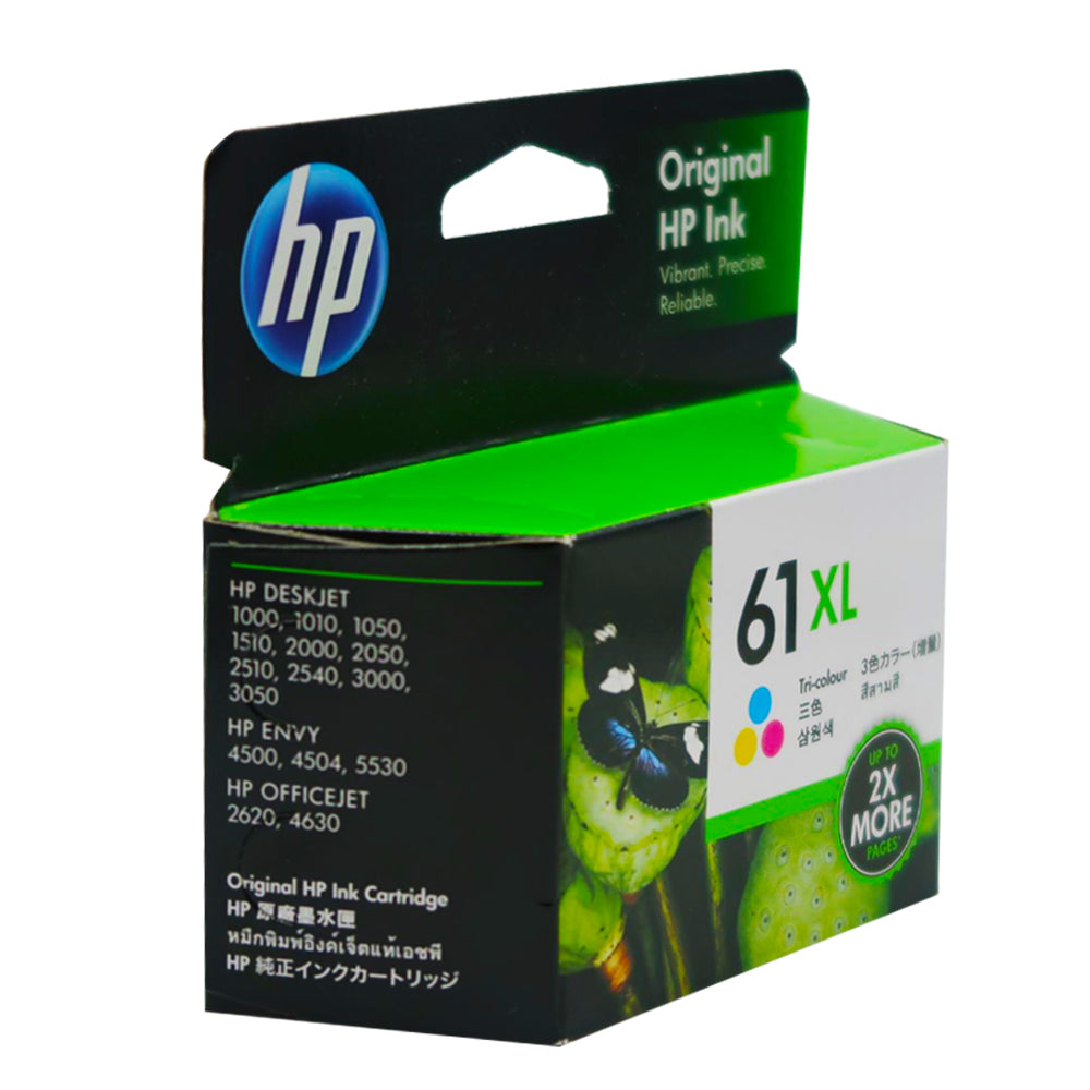 2x HP 61XL CH564WA High Yield Tri-color Original Ink Cartridge 660 Pages