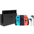 Nintendo Switch Console with Neon Blue & Neon Red Joy-Con and JLab Play Gaming Wireless Bluetooth Earbuds - Black/Blue