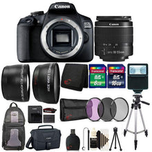 Canon EOS 2000D / Rebel T7 24.1MP Digital SLR Camera + 18-55mm Lens, Backpack, Canon Case + Bundle